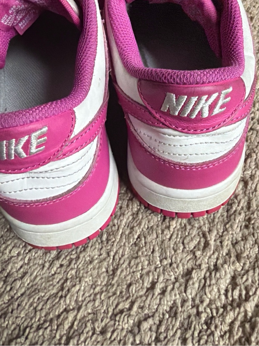 Nike Kids Hot Pink and White Low-Top Sneakers - Picture 2 of 8